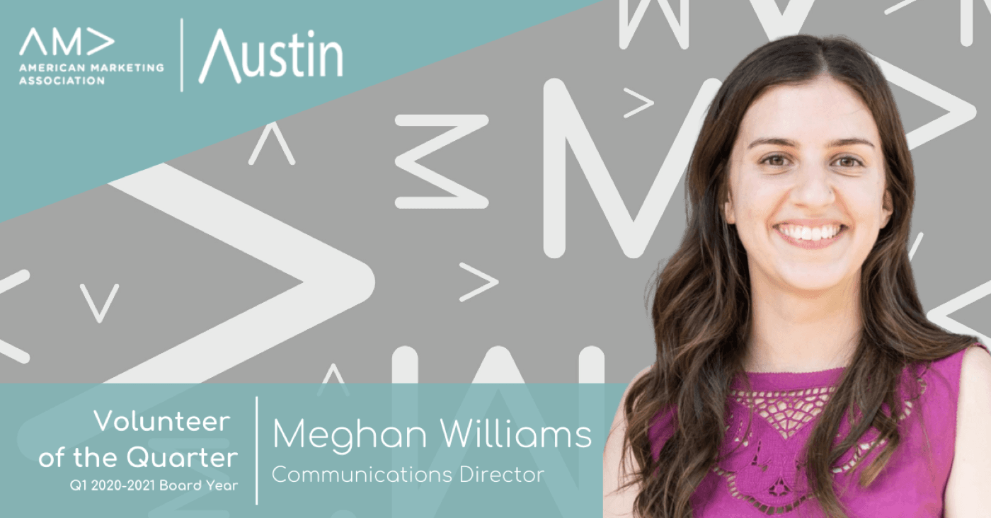 Celebrating Meghan Williams - Volunteer of the Quarter