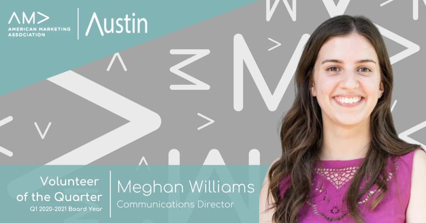Celebrating Meghan Williams - Volunteer of the Quarter