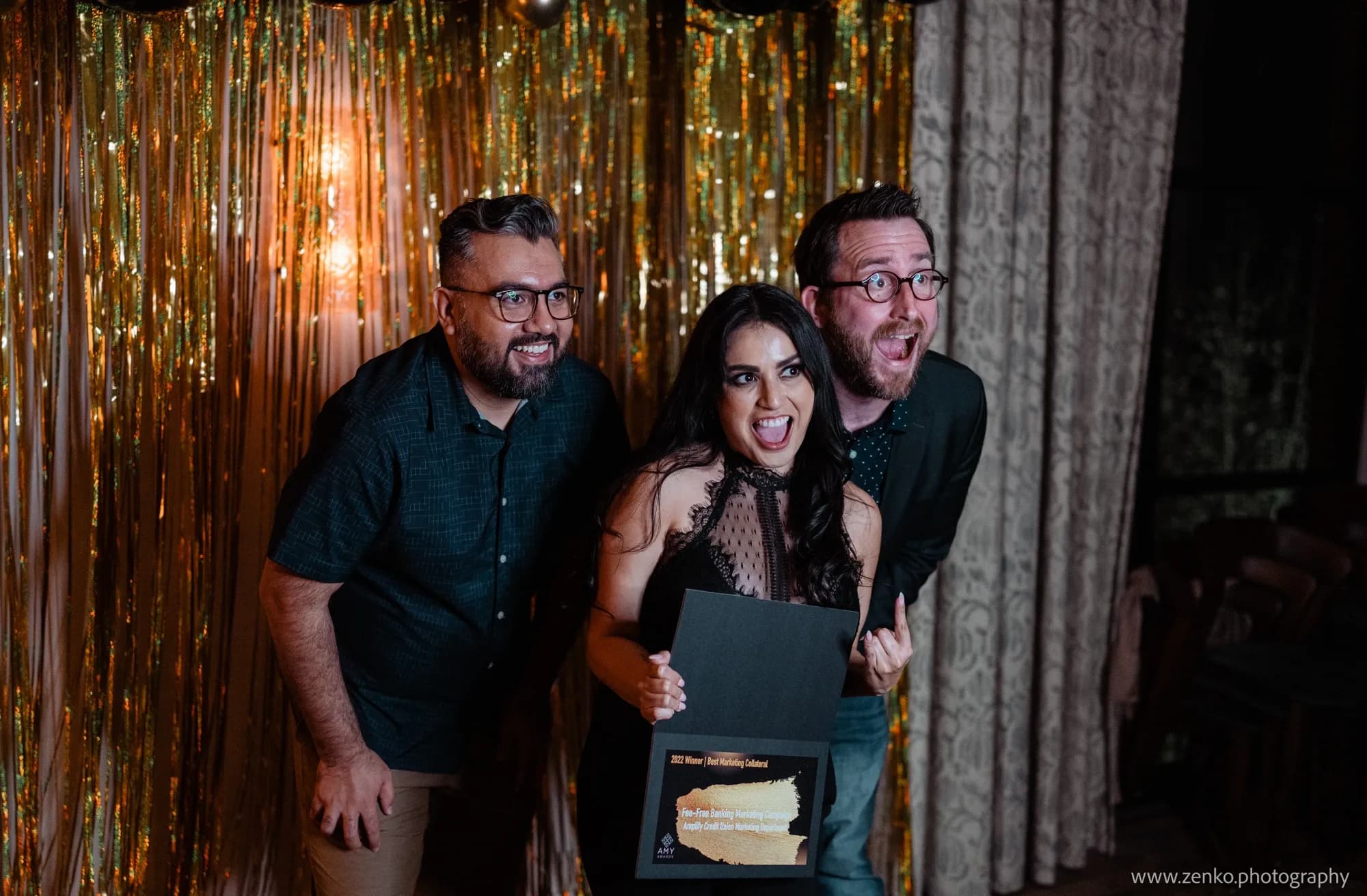 AMA Austin volunteers celebrating at the AMY Awards