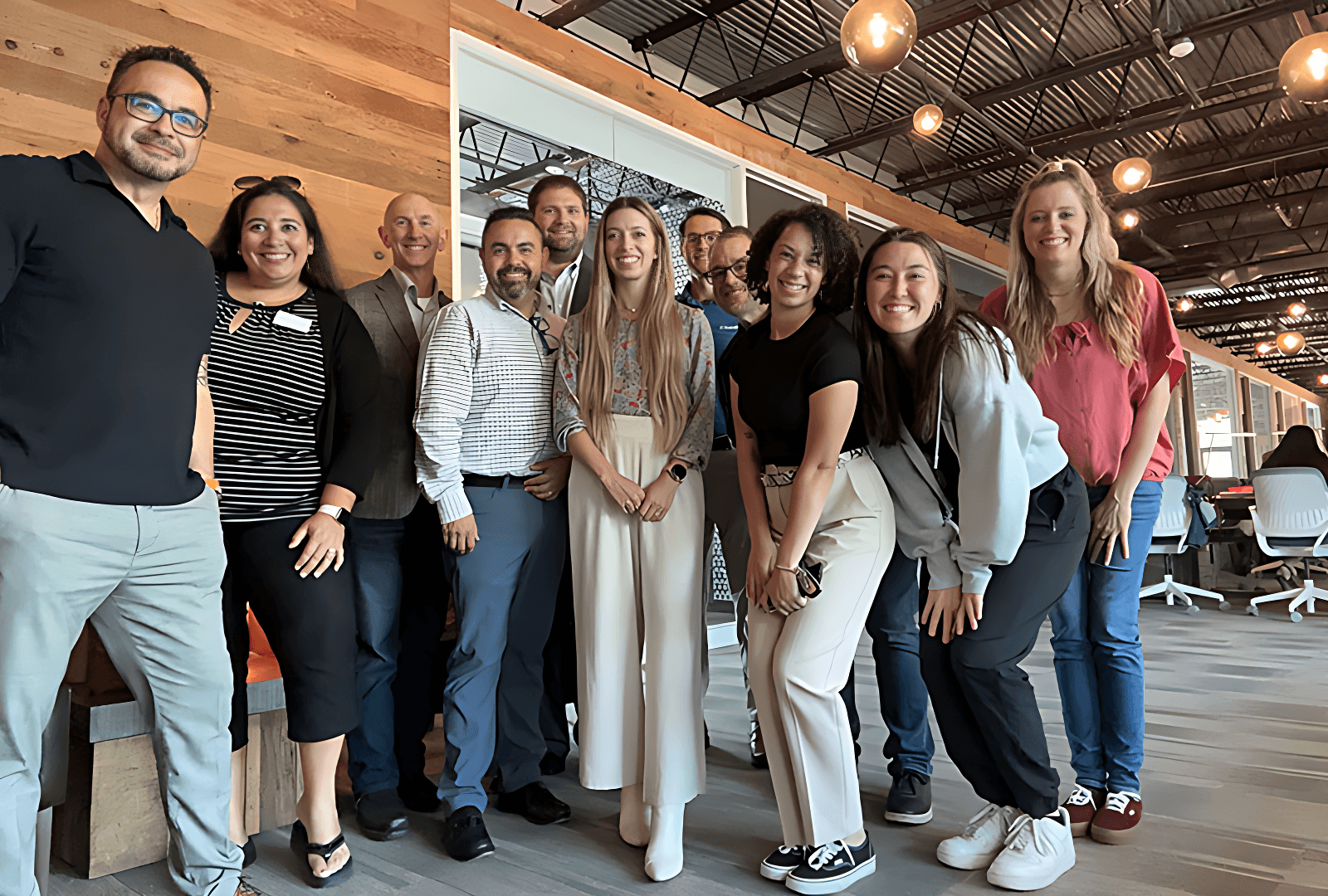 A diverse group of AMA Austin members at a chapter event